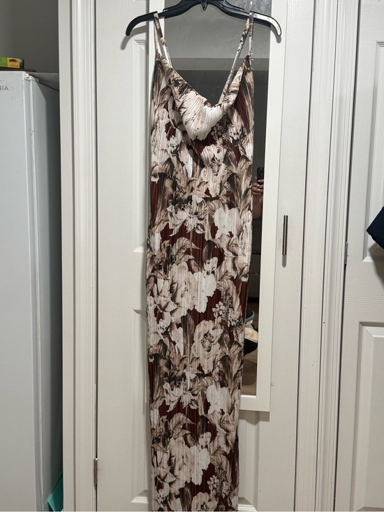 PrettyLittleThing Dresses & Skirts - PrettyLittleThing Brown and Cream Floral Slip Maxi Dress